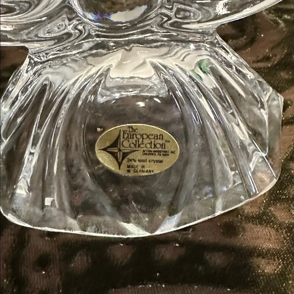 Vintage Dual Crystal Candle Holder from European Collection Made in W. Germany.